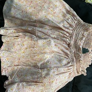 Floral Print Mini Skirt